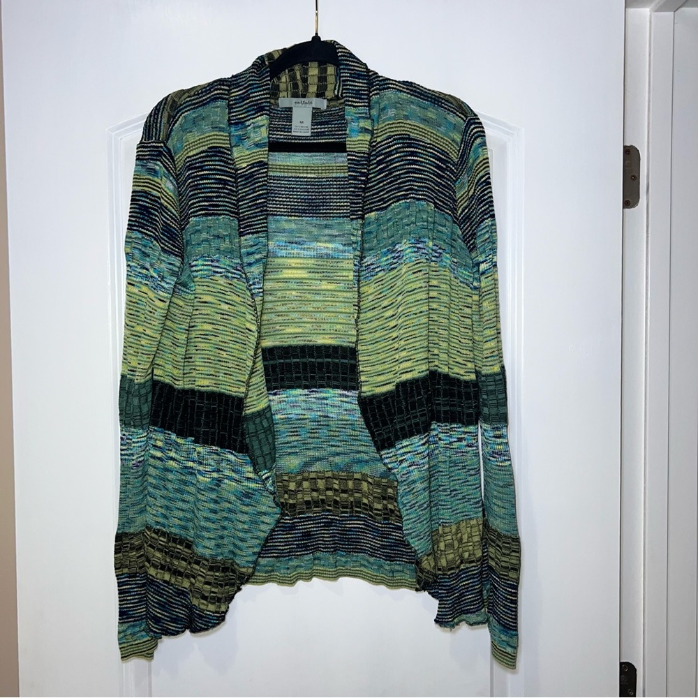 Nurture Women's Office, Work, Casual Green & Black Knit Cardigan. Size Medium